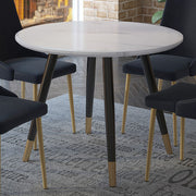 Emery Round Dining Table in White